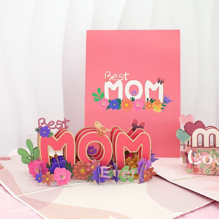Mother's Day 3D Pop Up Greeting Card with Envelope