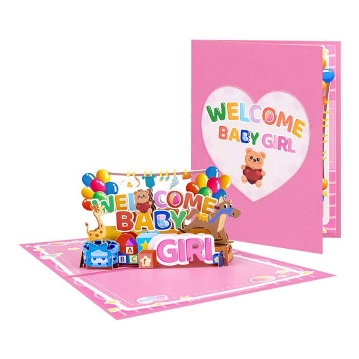 Baby Shower Pop up Cards with Envelope