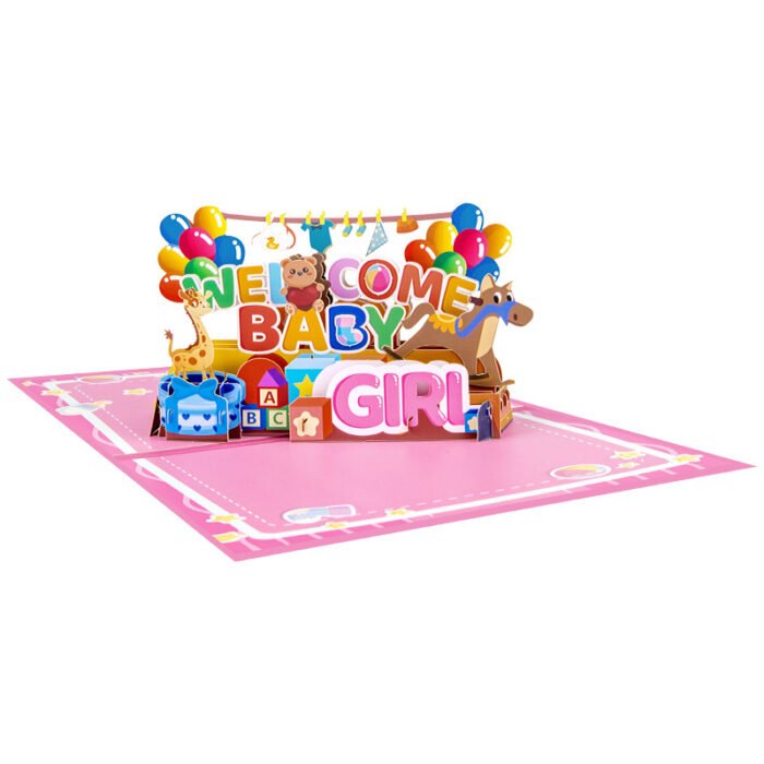 Baby Shower Pop up Cards with Envelope