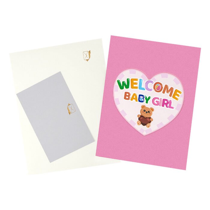 Baby Shower Pop up Cards with Envelope