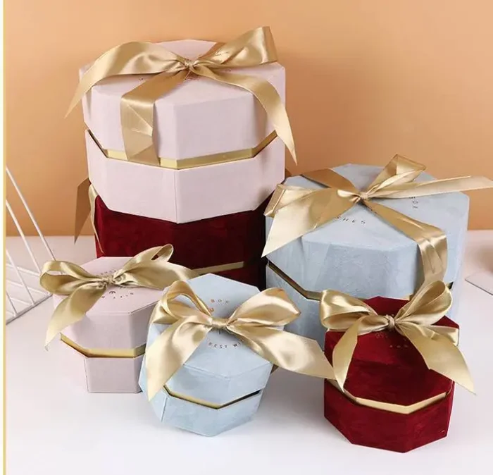 Velvet Gift Box with Ribbon
